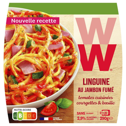 WEIGHT WATCHERS Linguine au jambon cru, courgettes et basilic 290 g