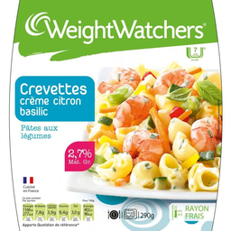 WEIGHT WATCHERS Plat Cuisiné Crevettes Citron Basilic 290 g