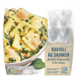 WEIGHT WATCHERS Ravioli au saumon fondue d'épinards à la crème 290 g