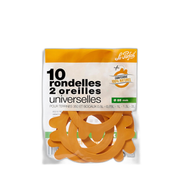LE PARFAIT Sachet de 10 rondelles 2 oreilles universelles