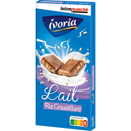 IVORIA Chocolate superior de leite com cereais estaladiços 100 g