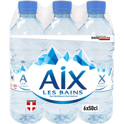 AIX LES BAINS Agua mineral natural fuente Raphy Saint Simon 6 x 50 cl