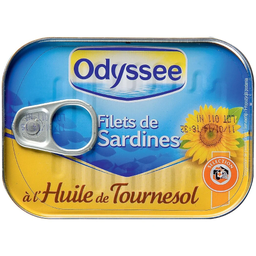 ODYSSÉE Sardine fillets in sunflower oil 70 g