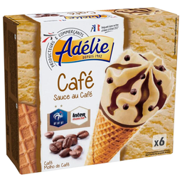 ADÉLIE Gelados de café 6 cones de 120 ml