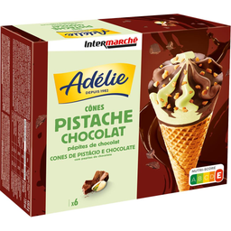 ADÉLIE Cones de pistacho e chocolate com pepitas de chocolate e nougatine 431 g