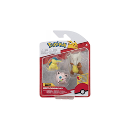 POKEMON 3 Figurines Battle Héricendre, Rondoudou, Ossatueur 5cm