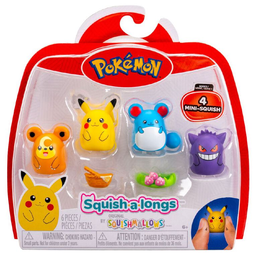 POKÉMON Squish A Long 4 Mini Figurines