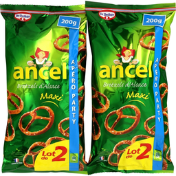 ANCEL Bretzels da Alsácia maxi, 2 saquetas de 200 g