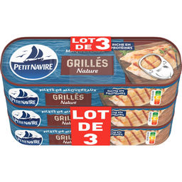 PETIT NAVIRE Filets de maquereaux grillés sans arôme ajouté 3x110g