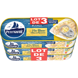 PETIT NAVIRE Filets de maquereaux au vin blanc citron et romarin 3x175g