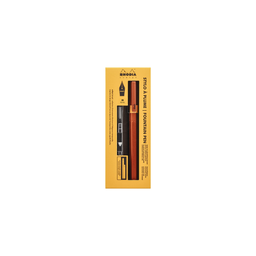 RHODIA Stylo À Plume Alu Orange Plume Iridium Moyenne Rechargeable Script