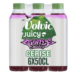 VOLVIC Juicy eau minérale naturelle aromatisée cerise 6 x 50 cl