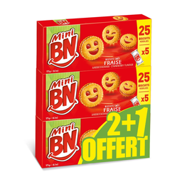 BN Mini bolachas recheadas sabor morango 525g