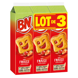 BN Bolachas recheadas sabor morango 3 x 285 g