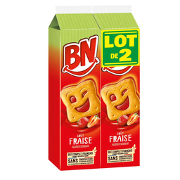 BN Bolachas recheadas sabor morango 2 x 285 g
