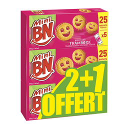 BN Mini bolachas recheadas de framboesa 3 x 175 g