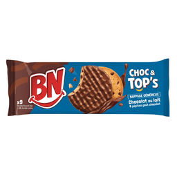 BN Choc & Top's bolachas cobertas com chocolate de leite 150 g