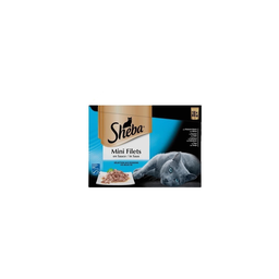 SHEBA Mini Filets Fraicheur En Sauce Aux Poissons Pour Chat 4 sachets de 4.08 kg