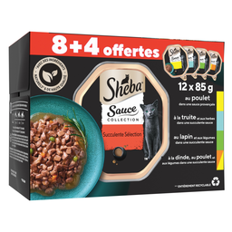 SHEBA Comida Húmida para Gato Adulto Succulente Sélection 12x85g