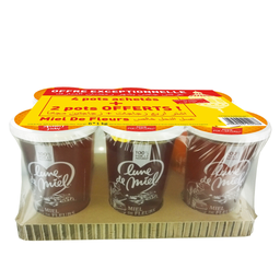 LUNE DE MIEL Miel de flores líquida 6 tarros de 1 kg