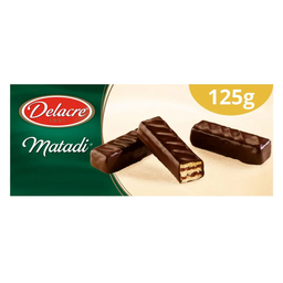 DELACRE Galletas Barquillo de chocolate negro Matadi 125 g