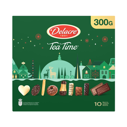 DELACRE Tea Time festive assortiment de biscuits à thé 300 g