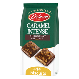DELACRE Galletas de chocolate con leche belga caramelo intenso 130 g