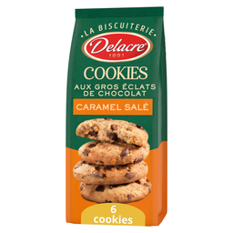DELACRE Cookies con grandes trozos de chocolate y caramelo salado 136 g