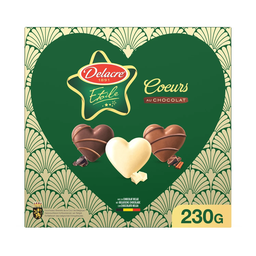 DELACRE Etoile surtido de galletas en forma de corazones de chocolate 230 g