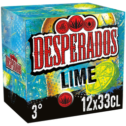 DESPERADOS Lime Bière 3% pack bouteilles 12x33cl