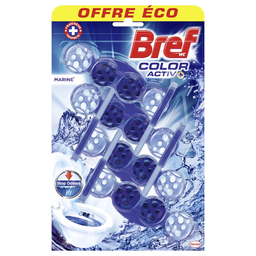 BREF Bloc WC Color Activ+ Marine Stop Odeurs, lot de 4
