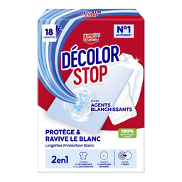 DECOLOR STOP Lingettes Protège et Ravive le Blanc