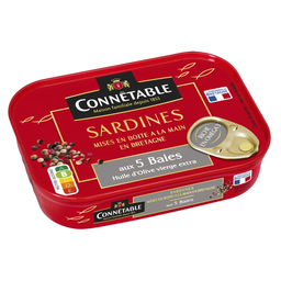 CONNETABLE Sardinhas em azeite e 5 bagas 135 g