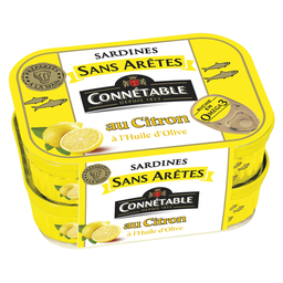 CONNETABLE Sardinhas em Azeite Virgem Extra e Limão Sem Espinhas 280 g