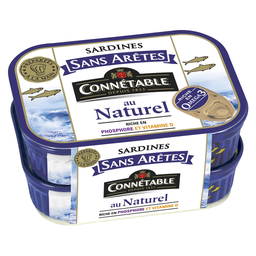 CONNETABLE Sardinhas sem espinhas ao natural 2 x 140 g