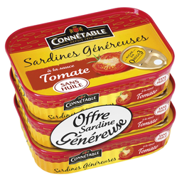 CONNETABLE Generous Sardines tomato & vegetables 3x140g