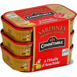 CONNETABLE Sardines in peanut oil 3 cans of 102 g