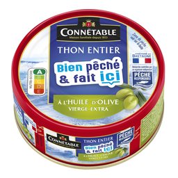 CONNETABLE Thon Bien Pêché et Fait Ici à l'huile d'olive 160 g
