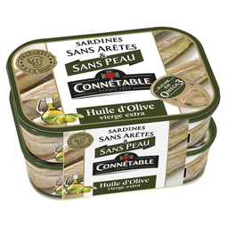 CONNETABLE Boneless and Skinless Sardines in Extra Virgin Olive Oil 2 x 140 g