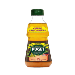 PUGET Vinaigrette légère biphasée ail piment de Cayenne 300 ml