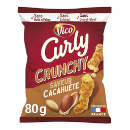 CURLY Crunchy biscuits soufflés à la cacahuète 80 g