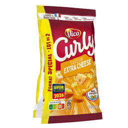 CURLY Biscuits soufflés saveur extra cheese 2 x 90 g