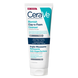CERAVE Crème Argile-Moussante Nettoyante Visage Peaux à Tendance Acnéique 118 ml