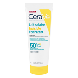 CERAVE Lait Solaire Invisible Hydratant Spf 50+ Visage et Corps 75 ml