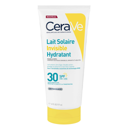 CERAVE Lait Solaire Invisible Hydratant SPF 30 Visage et Corps 177 ml