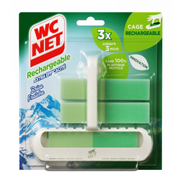 WC NET Toilet Block Refillable Cage Fresh Breeze 1 cage + 3 blocks