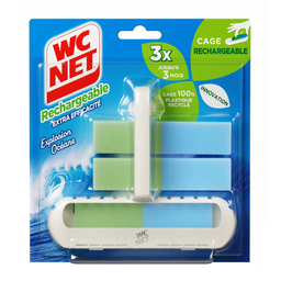 WC NET Rechargeable Toilet Block Ocean Explosion 3 x 35.5 g