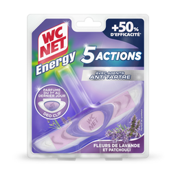 WC NET Toilet Block Anti-Limescale Lavender Patchouli Energy 38 g