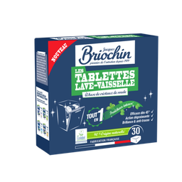 JACQUES BRIOCHIN Dishwasher Tablets Mint Ecocert 30 Washes 480 g