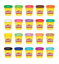 PLAY-DOH Multicolor Collection 20 pots of 56g